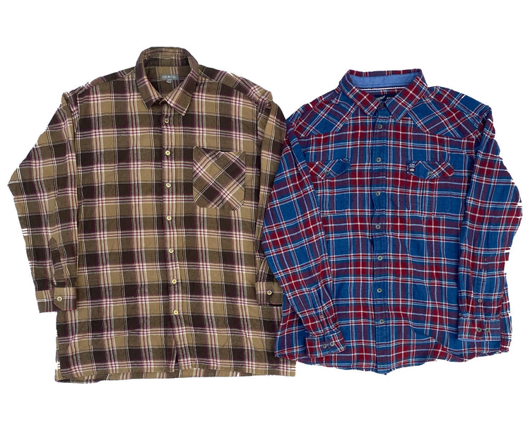 10KG Vintage Flannel Shirts Mix