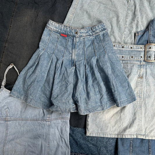 10KG Vintage Denim Dresses & Skirts Mix