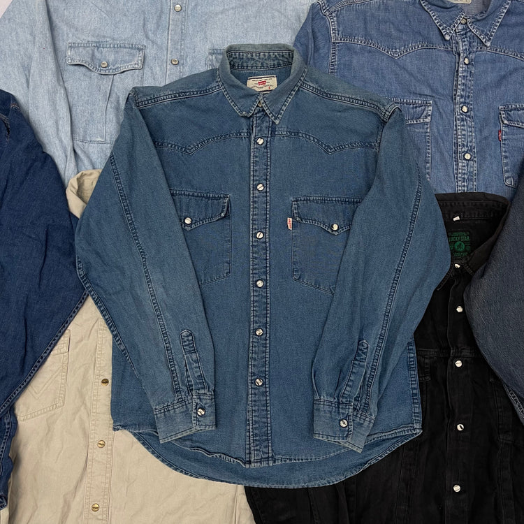 10KG Vintage Denim Shirts