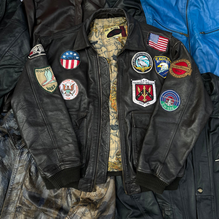 10KG Vintage Leather Bomber Jackets