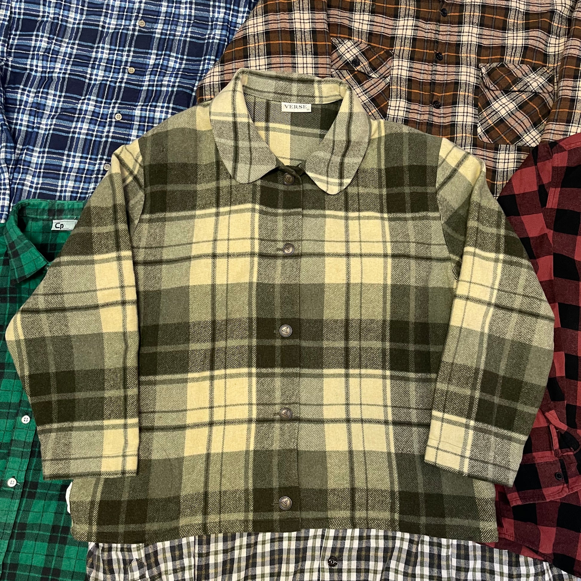 10KG Vintage Flannel Shirts Mix